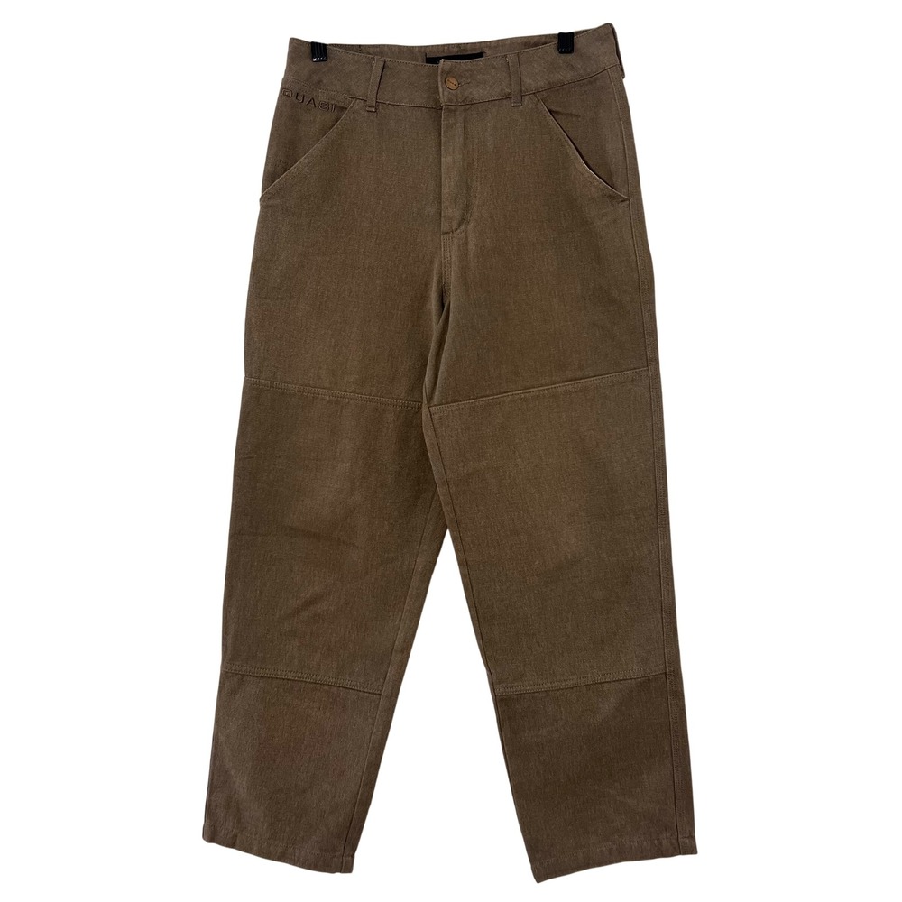 Quasi Double Knee Work Pants Womens 28 Olive Green Cotton Canvas Skate‎ Trousers